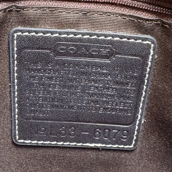 Coach Signature Smoke Canvas Crossbody Bag #6079 Y2K - Picture 2 of 10